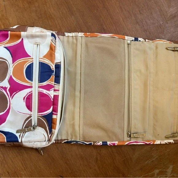 Coach Multicolor Patterned Nylon Hanging Travel Bag - Picture 4 of 5